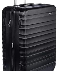 Amazon Basics 30" Hardside Large Checked Luggage, Hardshell Suitcase With Wheels, Expandable For Up to 15% More Space, With Scratch-Resistant Surface, Four Multi-directional Wheels, Black