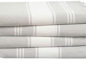 LANE LINEN Oversized Beach Towels 4 Pack – Pre-Washed, Extra Large, Quick Dry, No Sand, Absorbent Pool Towels for Adults, 39"x71", Grey