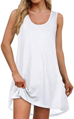 CHICGAL Women's Beach Cover up Summer Dress Casual Sleeveless Tank Sundresses Swimsuit Coverup