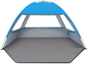 Venustas Beach Tent Sun Shelter for 3-10 Person, UPF 50+ UV Protection Canopy, Lightweight and Easy Setup Cabana, Portable Beach Shade