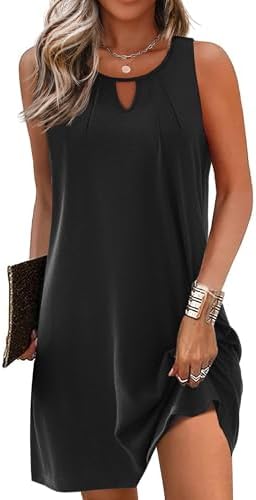 AI'MAGE Womens Sleeveless Swimsuit Cover Up Tank Bathing Suit Coverups T Shirt Beach Dress