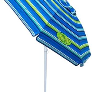 Tommy Bahama 6' UPF 50+ Tilt Beach Umbrella with Integrated Sand Anchor, Wind Vent, and Carry Bag