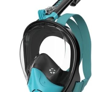 G2RISE Full Face Snorkel Mask Adults Snorkeling Set Gear for Kids with Detachable Camera Mount, Safe Breathing, Anti Fog Anti Leak