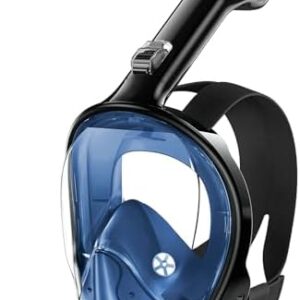 Greatever Full Face Snorkel Mask, Snorkeling Gear for Adults with Latest Dry Top Breathing System and Detachable Camera Mount, Foldable Snorkel Mask Adult, Snorkels Anti-Fog & Anti-Leak