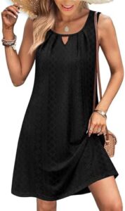 Summer Dresses for Women Sleeveless Beach Vacation Coverup with Pockets (S-2XL)