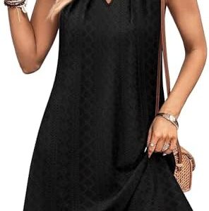 Summer Dresses for Women Sleeveless Beach Vacation Coverup with Pockets (S-2XL)