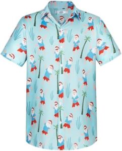 Yoimira Hawaiian Shirts for Men, Print Mens Casual Short Sleeve Button Down Shirts Floral Aloha Beach Shirt
