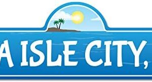 Sea Isle City, NJ New Jersey Beach Street Sign | Indoor/Outdoor | Surfer, Ocean Lover, Décor for Beach House, Garages, Living Rooms, Bedroom | Signmission Personalized Gift