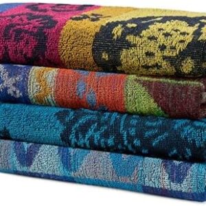 BEN KAUFMAN SALES CO Terry Beach & Pool Towel - Large Cotton Towels for Bath, Gym & More - Soft, Absorbent & Oversized Beach Towel Bundle - Multipack with Assorted Colors - 30” x 60” - Pack of 4