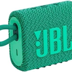 JBL Go 3 Eco - Portable Mini Bluetooth Speaker, big audio and punchy bass, IP67 waterproof and dustproof, 5 hours of playtime, Made in part with recycled materials (Eco Green)