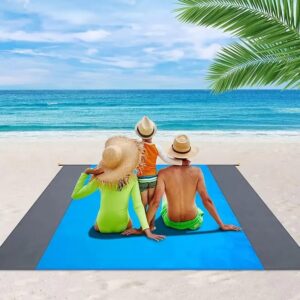 Sandproof & Waterproof Beach Blanket – Extra Large 79" x 55" Beach Mat, Durable Outdoor Picnic Blanket with Storage Bag, Beach Essentials for 1–4 Adults, Ideal for Travel, Camping, Hiking